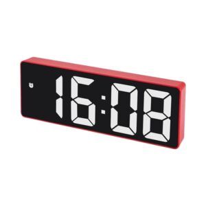 LED digital väckarklocka med justerbar ljusstyrka - Röd