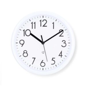Väggklocka | Diameter: 220 mm | Plast | Vit