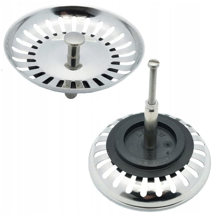 Vaskpropp med sil, justerbar, 79 mm, krom