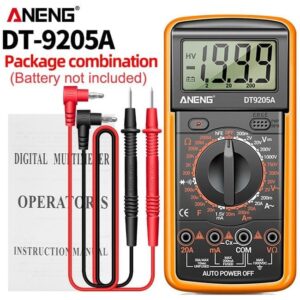 OBOSOE Digital Multimeter – Kondensator- och Transistortestare med AC/DC, Automatisk NCV och Analog Display