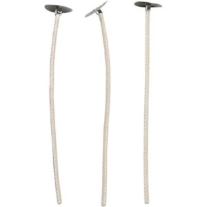 Vekar för stearinljus - CREOTIME - 10 cm - 50 st - Färg vit