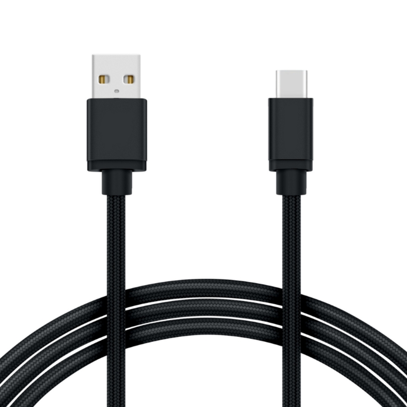 Nylonflätad USB till USB-C Kabel