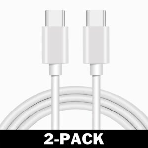 1M Universell USB-C till USB-C Quick Charge Laddkabel Vit