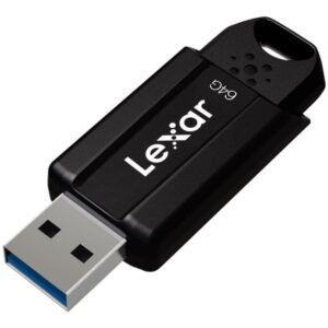Lexar JumpDrive S80 - USB-flashdrive - 64 GB - USB 3.1 - sort
