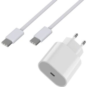 Laddare och Kabel - Phonillico® - 20W - USB-C - 2 meter - Kompatibel med iPhone 15