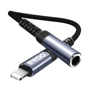 Lightning till 3,5 mm Aux Audio Jack Adapter för iPhone Mobiler - Svart
