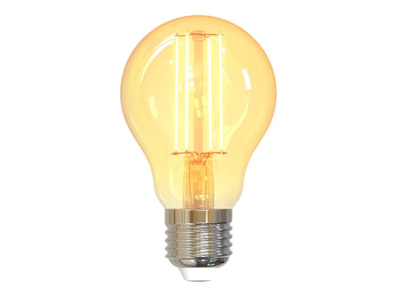 DELTACO SMART HOME - LED-gldlampa med filament - form: A60 - E27 - 5.5 W (motsvarande 50 W) - klass F - varmt vitt/kallt vitt ljus - 1800-6500 K