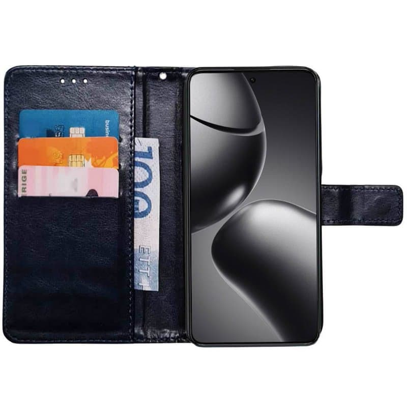 Plnboksfodral 3-kort Xiaomi 14T Pro - Mrkbl