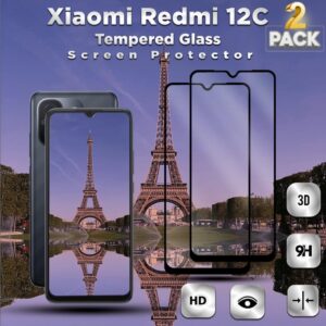 2-Pack Xiaomi Redmi 12C - Hrdat Glas 9H - Super kvalitet 3D Skrmskydd