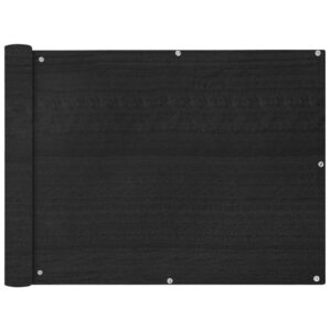 vidaXL Balkongskrm HDPE 90 x 400 cm antracit