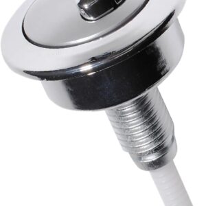 OBOSOE Dubbelspolningsknapp för Toalett – Krom Finish – Toalettanktryckknapp för 3/6-liters Spolning – Enkel Installation