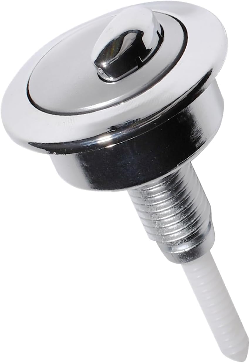OBOSOE Dubbelspolningsknapp för Toalett – Krom Finish – Toalettanktryckknapp för 3/6-liters Spolning – Enkel Installation