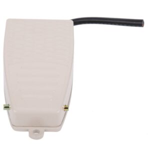 Power Control fotpedalströmställare med 10 cm kabel - icke-låsande, idealisk för verktygsmaskiner och utrustning