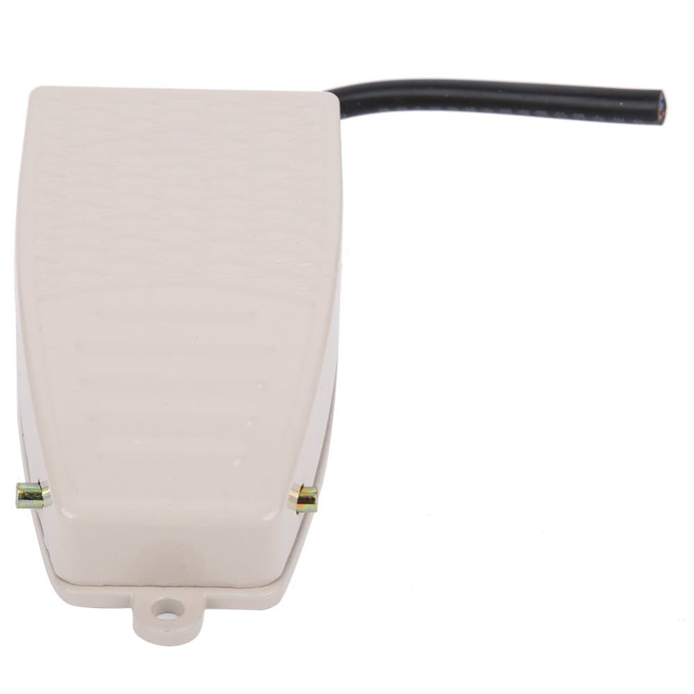 Power Control fotpedalströmställare med 10 cm kabel - icke-låsande, idealisk för verktygsmaskiner och utrustning