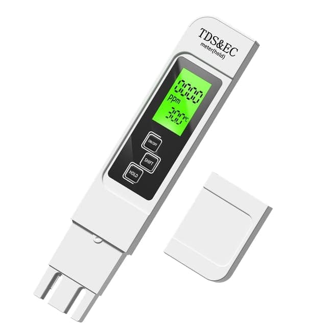 OBOSOE 4-i-1 TDS Vattentestare TDS, EC & Termometer (C/F) fr Dricksvatten, Kranvatten, Brunn, Pool & RO/DI-System