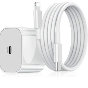 Kompatibel iPhone snabbladdare USB-C strömadapter 20W + 2m Kabel