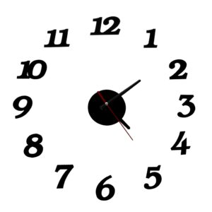 Väggklocka svart 12 timmar
