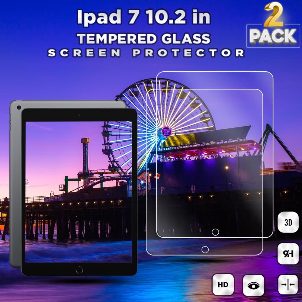2-Pack Apple Ipad 7 (10.2 Inch) - Hrdat Glas 9H - Super Kvalitet Skrmskydd