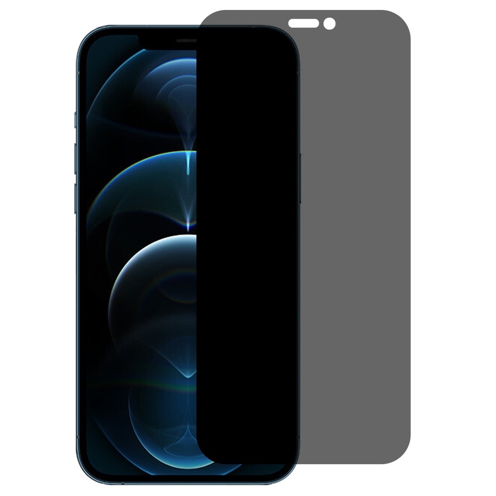 2-PACK SKALO iPhone 12 Privacy Skärmskydd Härdat Glas - Svart