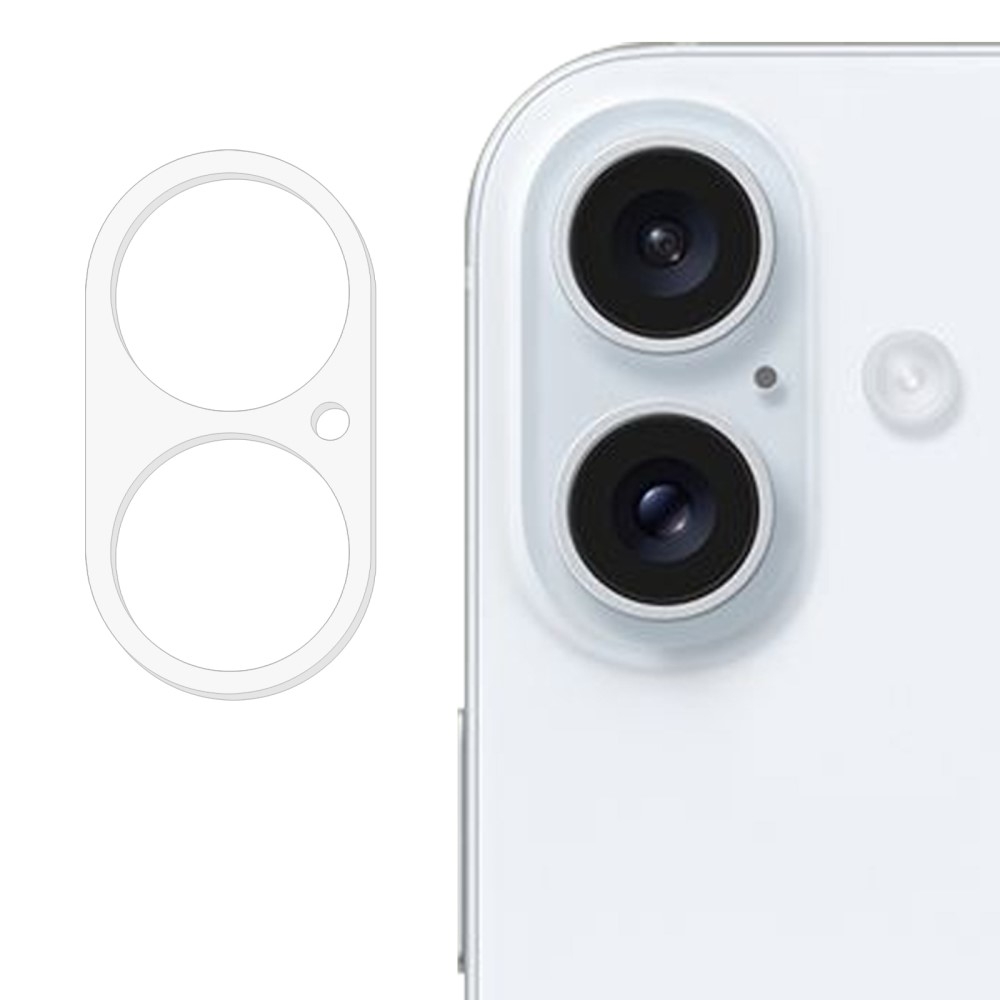 2-PACK SKALO iPhone 16 3D Linsskydd/Kameraskydd Hrdat Glas - Transparent