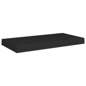 vidaXL Svävande vägghylla svart 50x23x3,8 cm MDF
