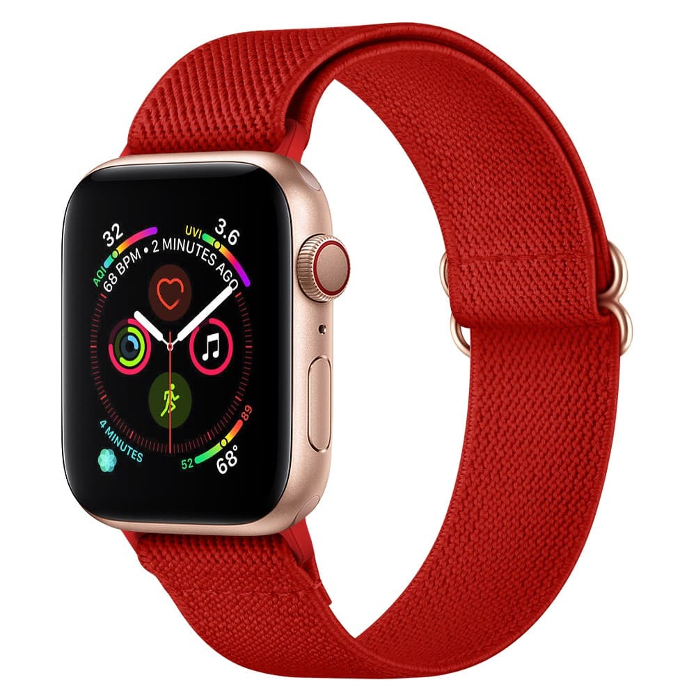 Elastiskt Nylonarmband Apple Watch Series 10 46mm Röd