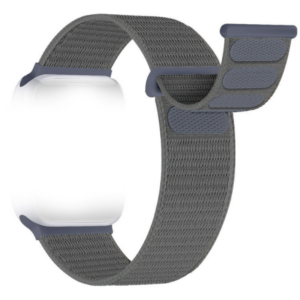 Nylon Loop Rem Kompatibelt Med Apple iWatch 38/40/41mm Och 42/44/45/49mm Med Justerbar Kardborreband Grey M