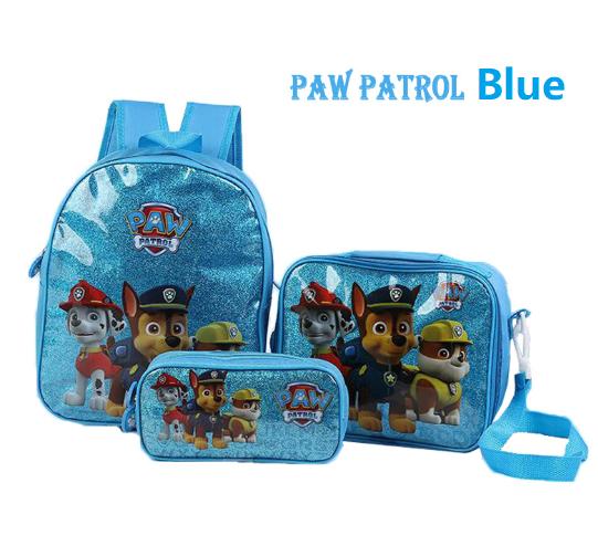 Paw Patrol Blå Ryggsäck Skolväska 3 Pack födelsedagspresent