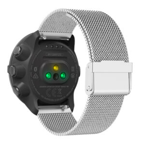 Klockarmband i rostfritt stål för Suunto 9 Baro/7/d5/Spartan Silver 24 mm