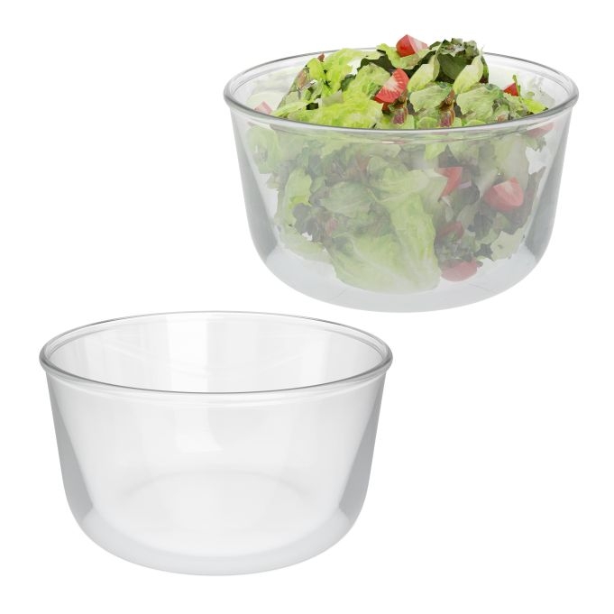 Salladsskålar i glas 2-pack