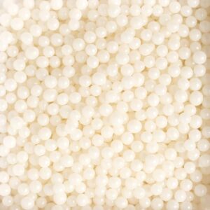Vita pärlsockerpärlor 5mm/50g strössel