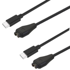 Paket med 2 USB-C-kablar för Garmin Fenix 8 E 7 7S 7X 6 6S 6X 5 Forerunner 965 45 265 Vivoactive 5 Phonillico® smartwatchar