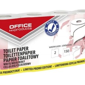OFFICE PRODUCTS toalettpapper av cellulosa, 2-lagers, 150 ark, 15 m, 8 st, vitt