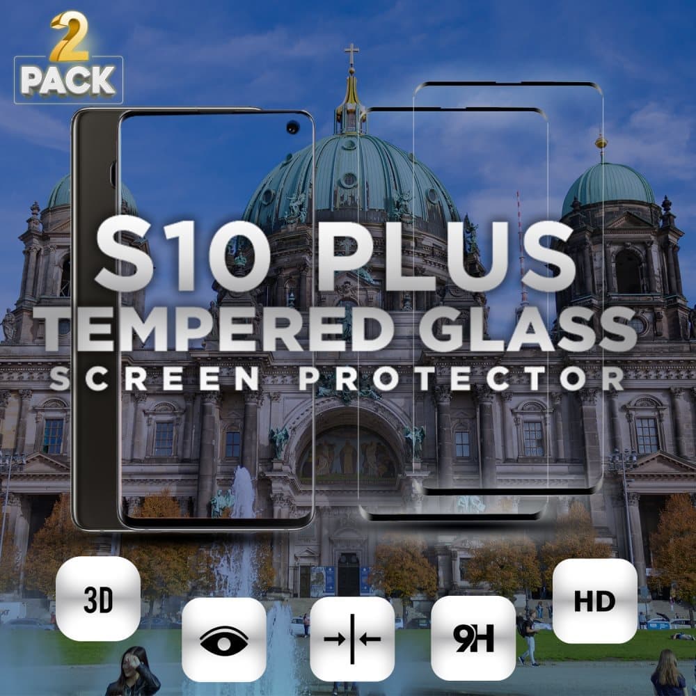 2 Pack Samsung Galaxy S10 Plus - Härdat glas 9H - Super kvalitet