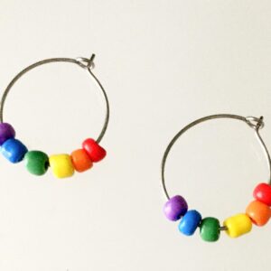 Örhängen Creoler Pride HBTQ Regnbågssmycke Symbol Rostfritt