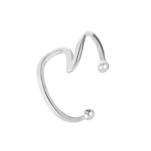 1 st Earcuff Ear Cuff Örhänge i Silver Färg