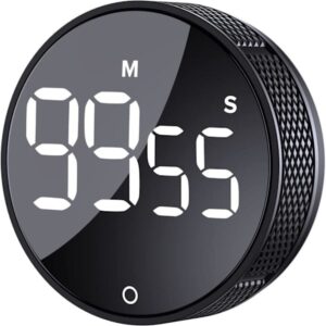 OBOSOE Digital Kökstimer LED-Display Visuell Nedräkningstimer Magnetisk Silver För Matlagning