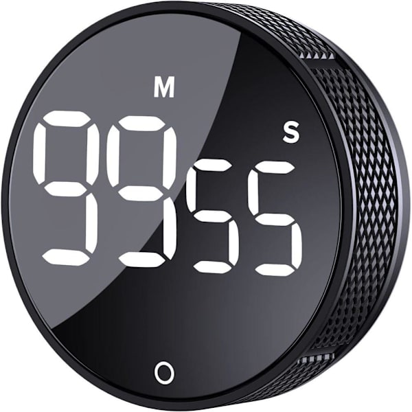 OBOSOE Digital Kökstimer LED-Display Visuell Nedräkningstimer Magnetisk Silver För Matlagning