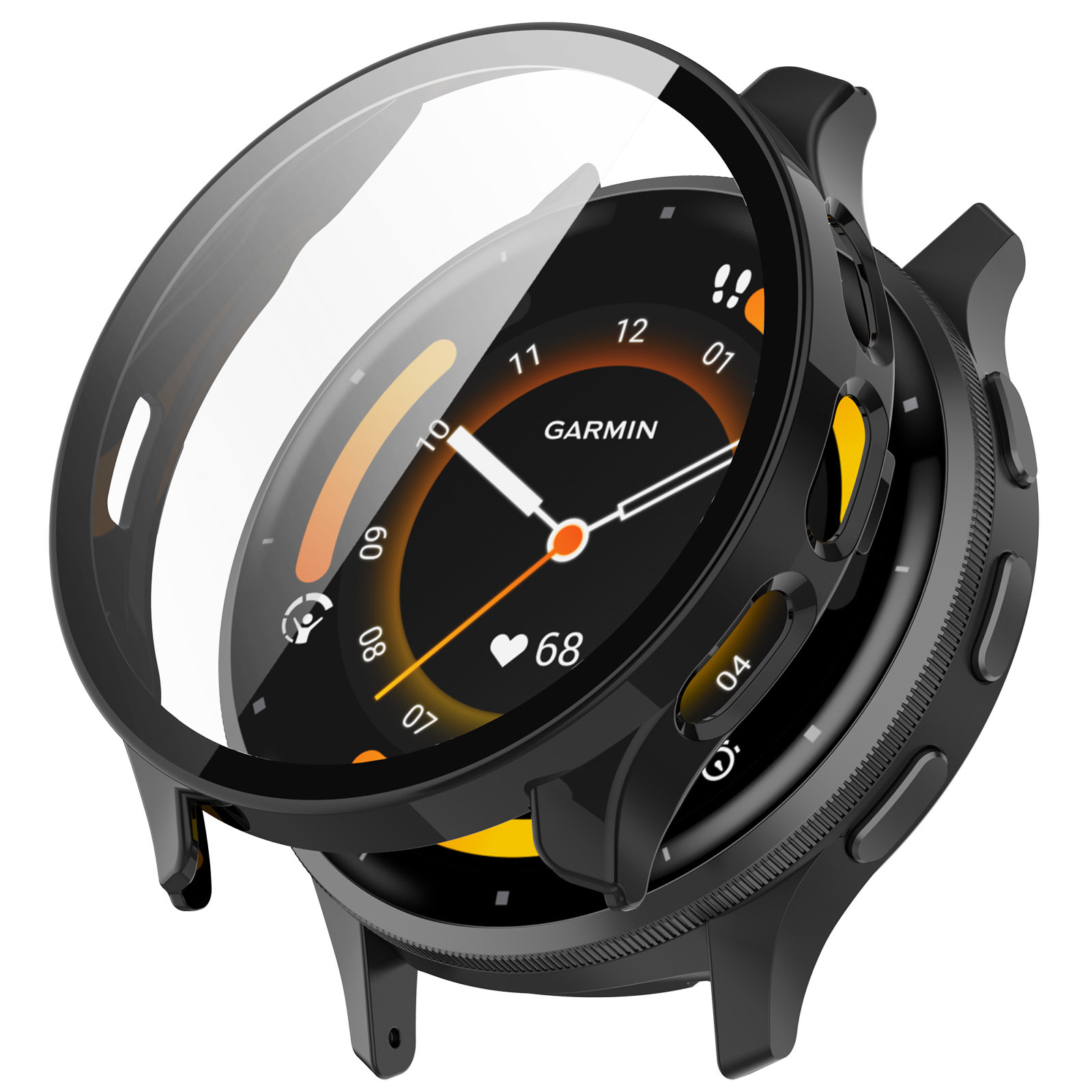 Klockfodral med skärmskydd Black Garmin Venu 3 4,1 cm