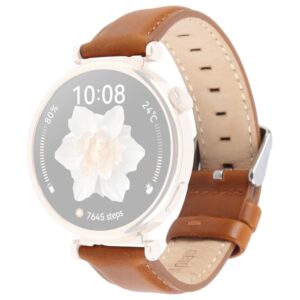 18mm klockarmband Garmin Venu 3S / Forerunner 265S / Forerunner 255S / Venu 2S / Vivomove 3S Top Layer Cowhide läderarmband - Brun