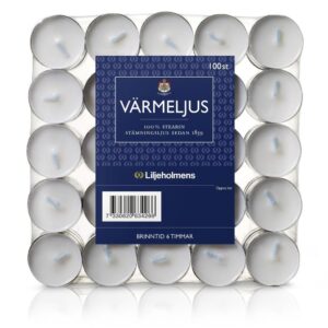 Värmeljus Liljeholmens Stearin 6H 100/fp