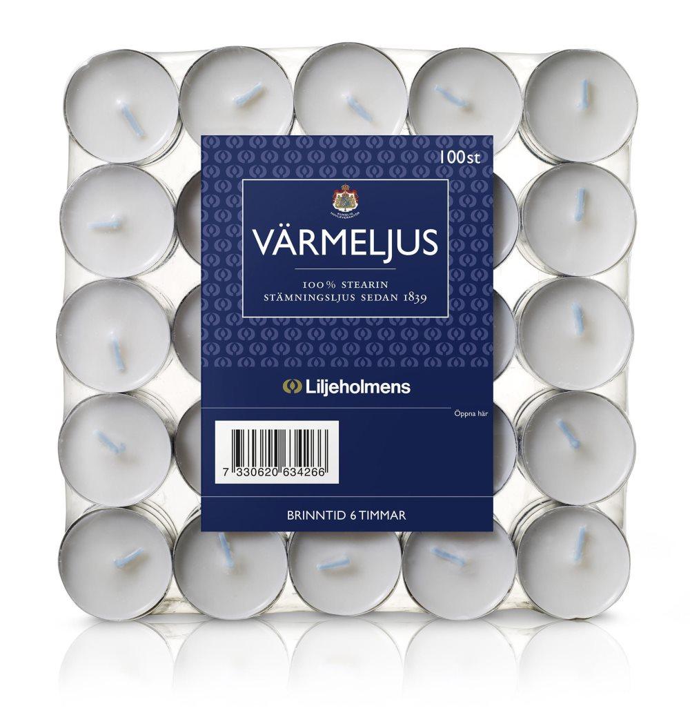 Värmeljus Liljeholmens Stearin 6H 100/fp