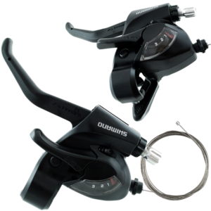 Vänster framhandtag Svart Shimano ST-EF41 3 Rad.