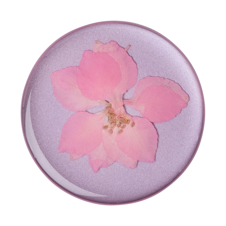 PopSockets Pressed Flower Delphinium Avtagbart Grip med Ställfunktion Premium