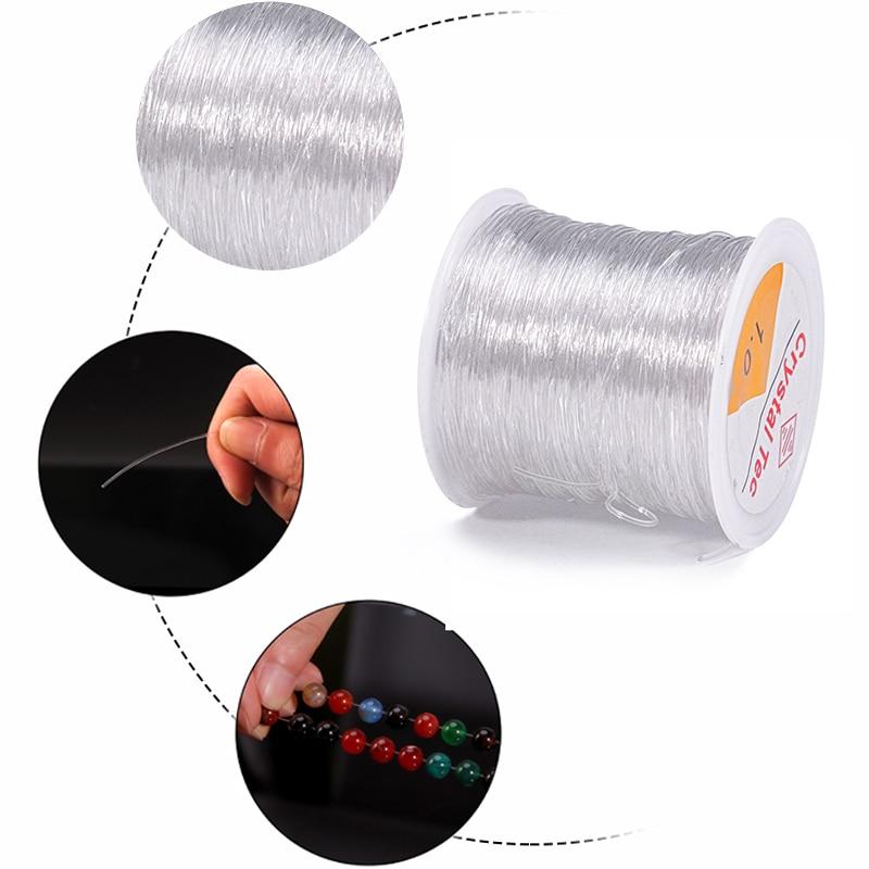 Stor rulle Transparent elastisk tråd för smyckestillverkning 100m