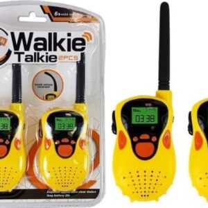 LeanToys Walkie Talkie Kortvågsradio 100m räckvidd Gul för barn