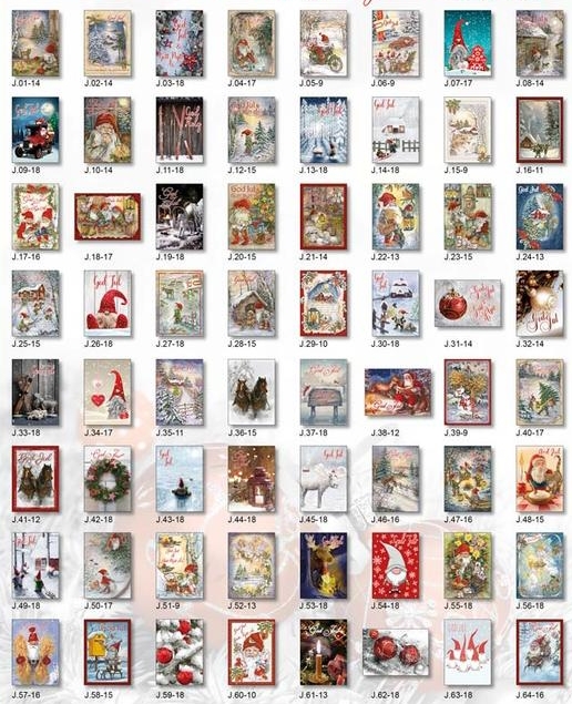 2025 10-pack Svenska Vykort julkort julvykort God Jul & Gott Nytt r