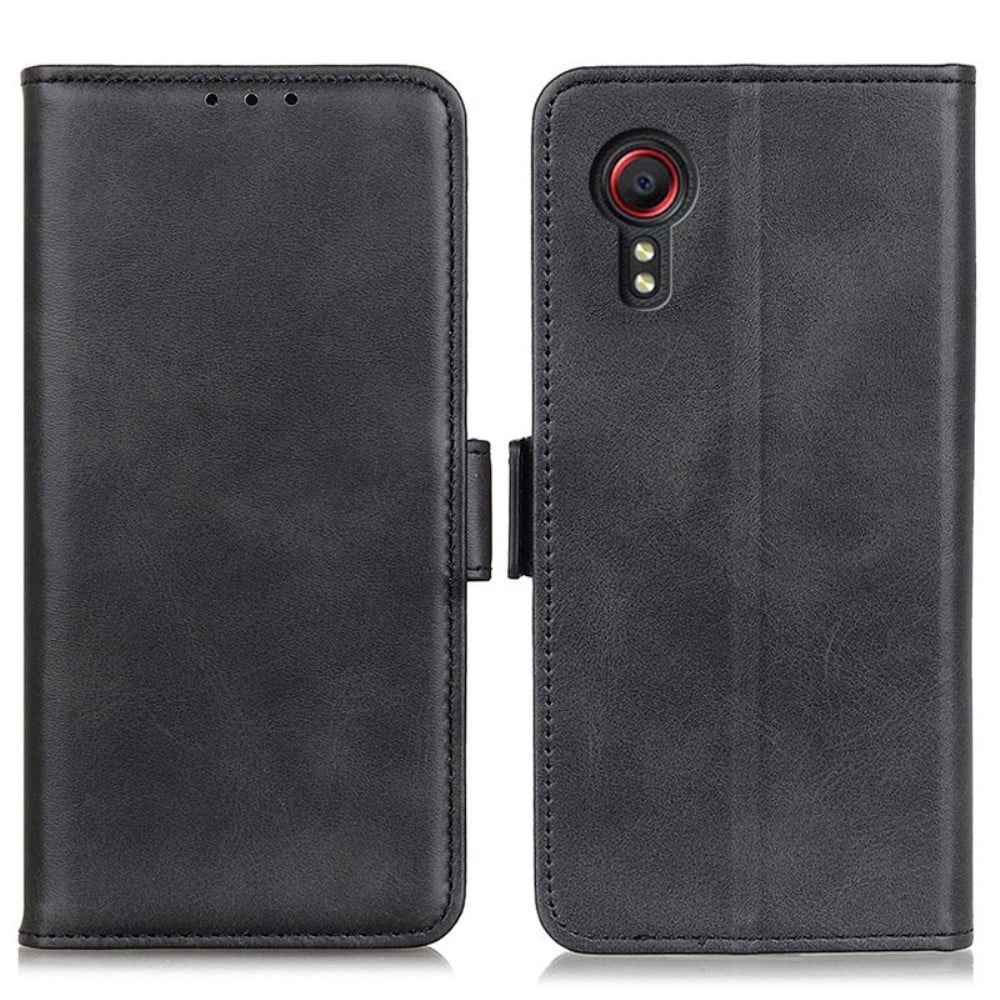 Hllbart konstlder Samsung Galaxy Xcover 7 fodral med plnbok - Svart