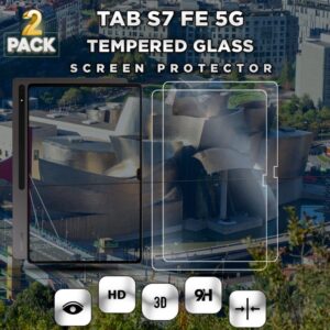 2-Pack Samsung Galaxy Tab S7 FE (5G) - Hrdat Glas 9H - Super Kvalitet Skrmskydd
