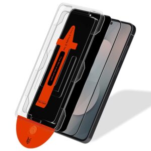 2-Pack Samsung S25 FE Skärmskydd (1 Privacy + 1 Klar) - Härdat Glas | [Automatisk Installation] - Bubbelfritt